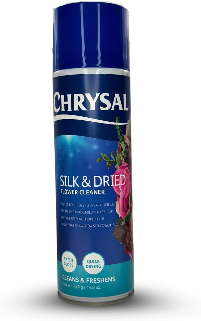 Chrysal Silk & Dried Flowers Cleaner Spray (14.8 oz) - Floral Supplies For Artificial Plants - Flower Arrangements Supplies - Ideal Florist Supplies – Artificial Plant accessories - Silk Plants Cleane