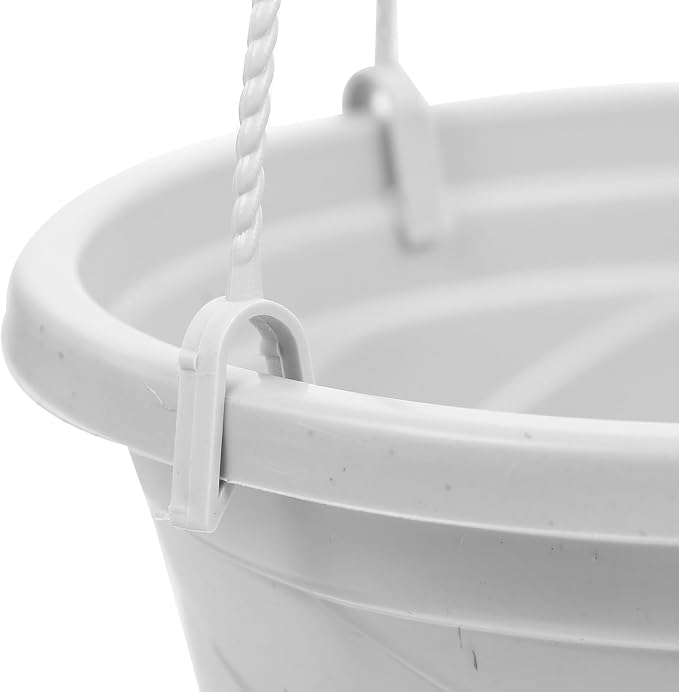 Toddmomy 10Pcs Plastic Hanging Planter with Hooks, Hanging Orchid Pot Flower Pots Baskets Nursery Planter Holder for Plants Outdoor Indoor Garden Balcony