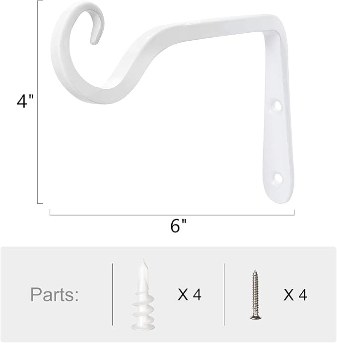 Mkono Ceramic Hanging Planter and Wall Hook Hanging Plant Bracket, Modern Plant Pot Geometric Porcelain Hanging Basket with Polyester Rope Hanger