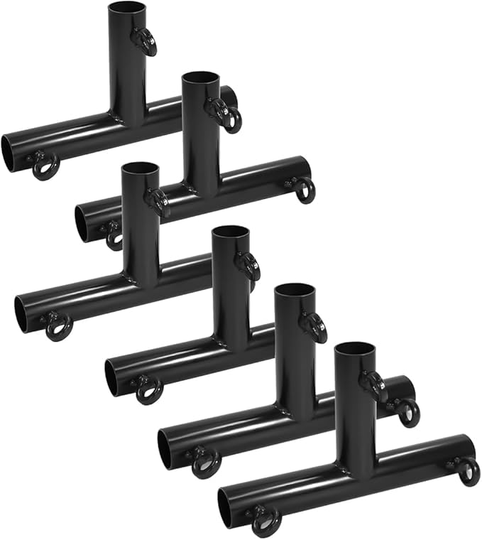Aoneky 1'' Corner Canopy Fitting Couplers Kit - Fits 3/4" EMT - Frame Carport Connectors (6pcs 3 Way T Shaped Fittings)