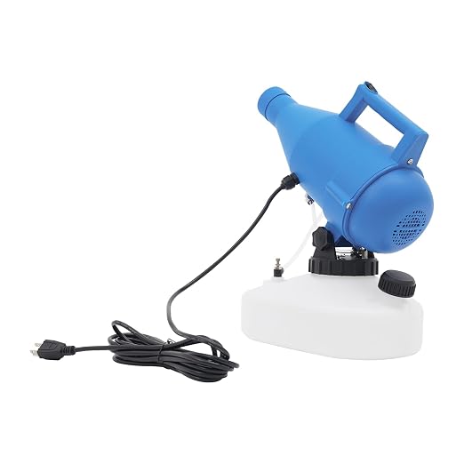 ULV Portable Fogger Machine, Electric Cold Sprayer for Home, Yard, School | Cold fog technology for efficient disinfecting. 1.19Gal tank & 1200W motor for large yards. Corded electric design