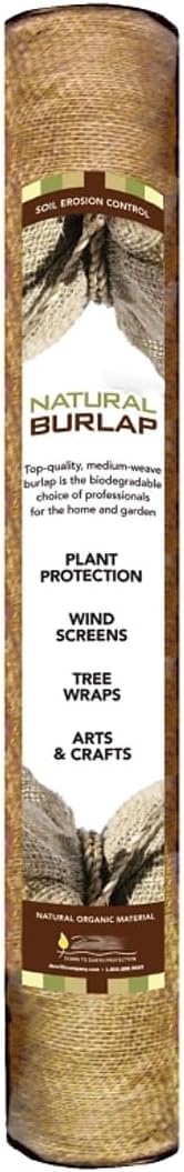 Rocky Mountain Goods Burlap Fabric Roll 3 Ft X 24 Ft - Bulk Medium Weave Burlap - Gardening, Tree Protection, Wind Screen, Weeds Barrier, Hay, Arts and Crafts Bees - Biodegradable
