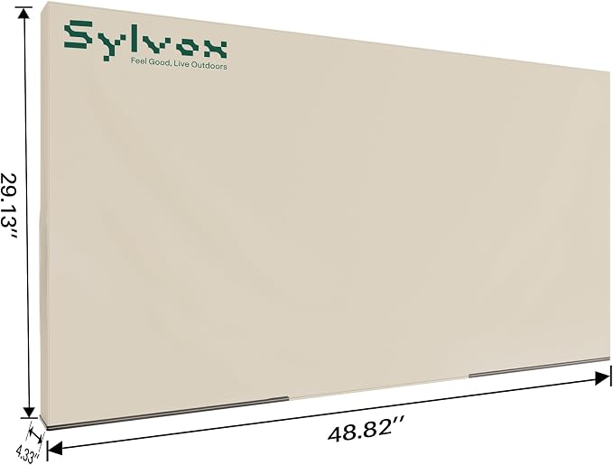 Sylvox 50'' - 55'' TV Cover Weatherproof Outdoor TV Screen Cover, 600D Oxford fabric Waterproof Dustproof, and Moisture Resistant, with remote control pocket Suitable for outdoor TV protection