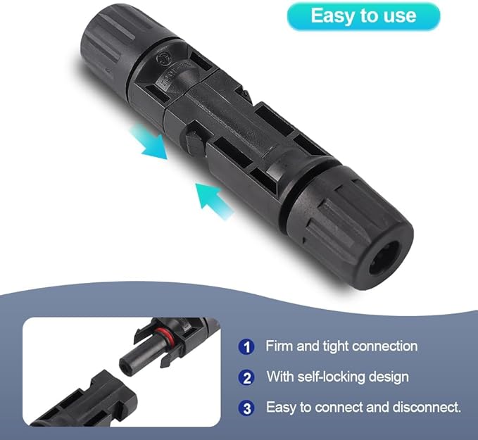 40PCS Solar Panel Connector PV Connector Kit IP67 Waterproof with Spanners,Solar Connect Kit 20Pairs Male/Female (20Pairs 10AWG)