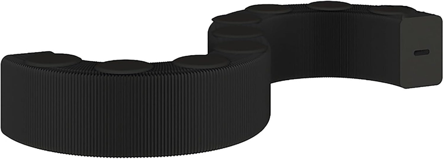 Foldable Kraft Paper Stool, Honeycomb Accordion Folding Bench, Collapsible Paper Stool for Small Spaces, Portable Footrest and Side Table for Living Room and Office,Black-44×31×600cm