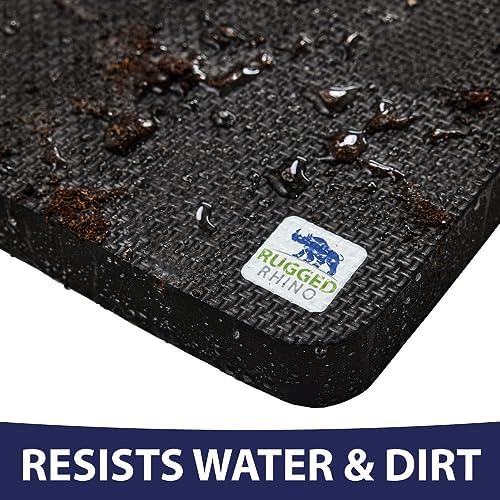 RUGGED RHINO Kneeling Pad and Garden Hose Bundle, Kneeling Pad is 17.5x11 Inch, Garden Hose is 25 Feet Long, Both in Black Color, 2 Item Outdoor Bundle