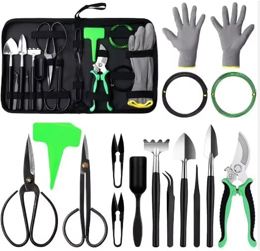 Bonsai Tools Kit - Bonsai Kit, Bonsai Tree Kit, Bonsai Wire Kit, Bonsai Tools Set, Bonsai Starter Kit, Bonsai Pruning Kit, Bonsai Tools for Beginners, Bonsai Care Kit, Bonsai Trimming Kit