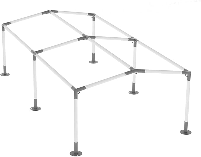 6 Leg Carport Kits，Low Peak Canopy Fitting Kit with 1-3/8" ID, Galvanized Steel Carport Connectors, shed Frame kit DIY Project