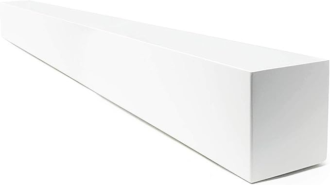 Buhbo White Rectangle Planter - Modern Steel Trough for Succulents, Indoor/Outdoor Use, 32 in, Includes Drainage Hole