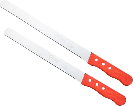 PATIKIL Floral Foam Knife, 2 Pcs 37.5 x 3.1CM, 42.5 x 3.1CM Florist Professional Cutting Knife for Flower Foam Block Cake, Wooden Handle