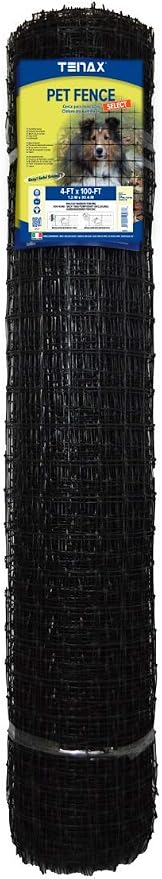 Tenax 2A140073 Pet Fence Select Pet Fence, Black, 4' x 100'