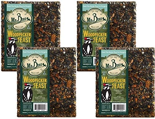Mr. Bird 4-Pack Woodpecker Feast Large Wild Bird Seed Block 1 lb. 12 oz.