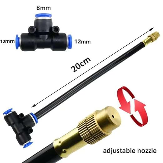 Drip Irrigation Kit Automatic Watering System for Potted Plants, 360 Degree Adjustable Copper Micro Sprinklers, Quick Connect Tubing Fittings for Garden, Lawn, Patio, Balcony(15 Nozzles Ⅱ)