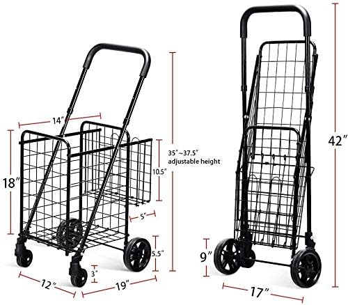 ReunionG Outdoor Utility Cart Wagon, Black, 12" x 12" x 12"
