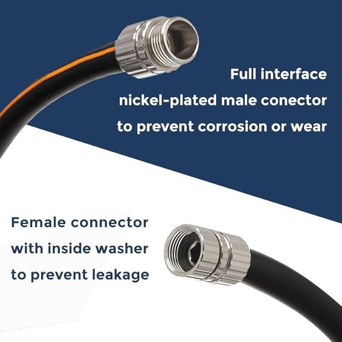 Giraffe Tools Garden Hose 5/8", Custom Length, Heavy Duty, No Kink, Flexible, Rubber Garden Hose, Leakproof Water Hose, 600 Burst PSI, 25ft Male to Female Hose