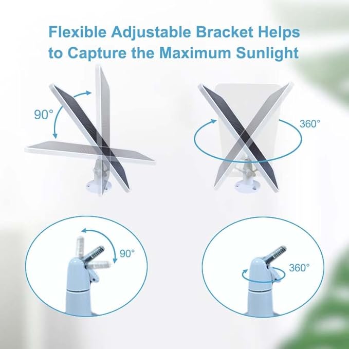 Solar Panel for Google Nest Camera, Compatible with Nest Cam Outdoor & Indoor (Battery Version), Continuous Solar Power, 360° Adjustable Mount, 10FT Charging Cable, All-Weather Durable, 2 Pack