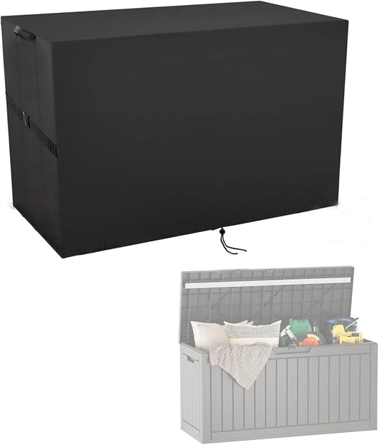 Deck Box Cover for EAST OAK 60 Gallon Outdoor Storage Box, Waterproof Resin Storage Bin Cover Deck Box Covers - 42"L x 17"W x 22"H