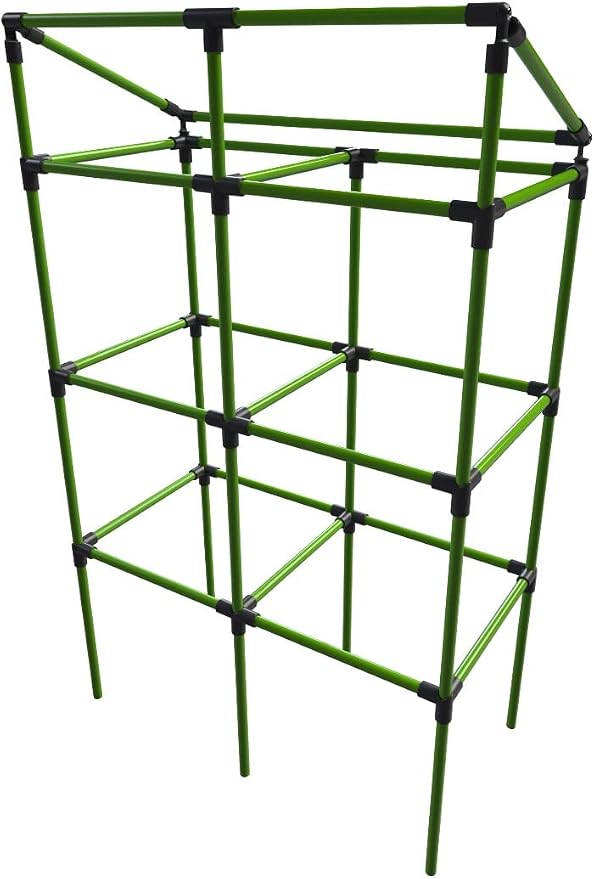 BioGreen Trellis for Raised Garden Bed with Watering System City Jungle | 12“L x 24“W x 38“H | Ideal Growth for Climbing Plants | Easy to Assemble