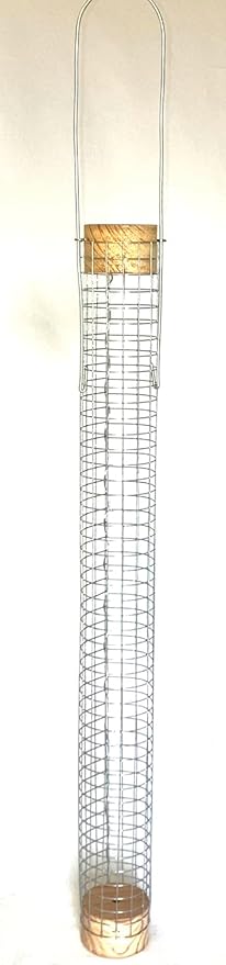 Backyard Birds Unlimited Cedar Whole in-Shell Peanut Outdoor Hanging Wild Bird Feeder Made in the USA-Medium 32" Inch