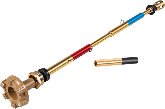 RK-ADJ-PRV Adjustable Rod Repair Kit, Compatible with Woodford 14 16 17 19 22 V22 Faucets, Universal PRV Upgrade Anti-Burst Design, Heavy-Duty Brass Stem & Metal Handle Repair Set (10pcs)