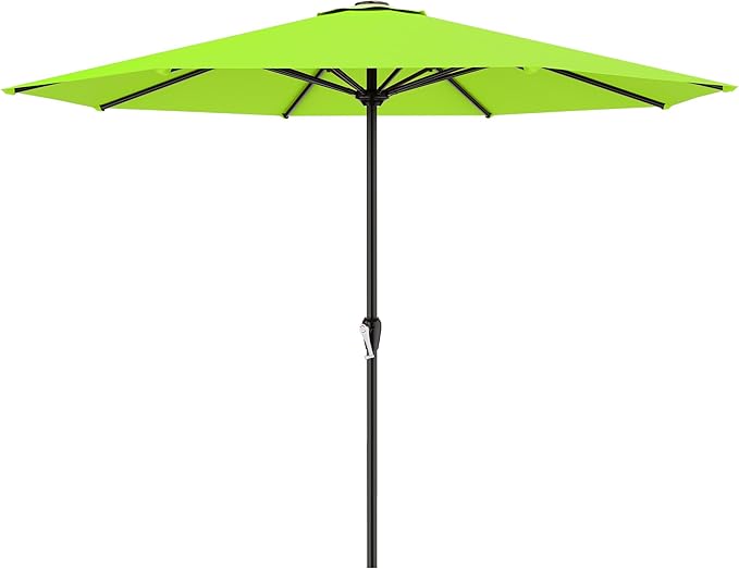 AreShark 12 FT Patio Umbrella for Outdoor, Outdoor Table Umbrella with Push Button Tilt and Crank, Outdoor Patio Umbrellas with 8 Sturdy Ribs, Patio Umbrellas for Market, Garden, Pool (Apple Green)