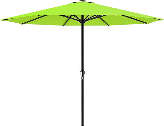 AreShark 12 FT Patio Umbrella for Outdoor, Outdoor Table Umbrella with Push Button Tilt and Crank, Outdoor Patio Umbrellas with 8 Sturdy Ribs, Patio Umbrellas for Market, Garden, Pool (Apple Green)