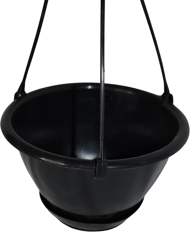 6" Mini Black Plastic Hanging Basket by Koba (25)