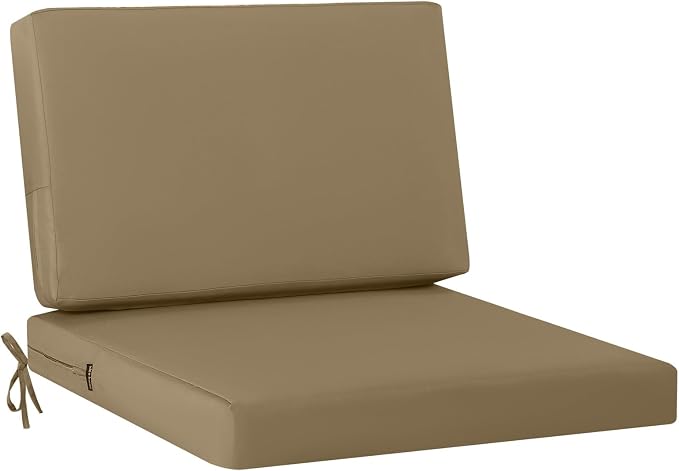 idee-home Outdoor Chair Cushions for Patio Furniture, Outdoor Seat Cushion | Waterproof Hampton Bay Deep Seat Replacement Couch Cushions for Garden Backyard Deck 28.5 x 28.5