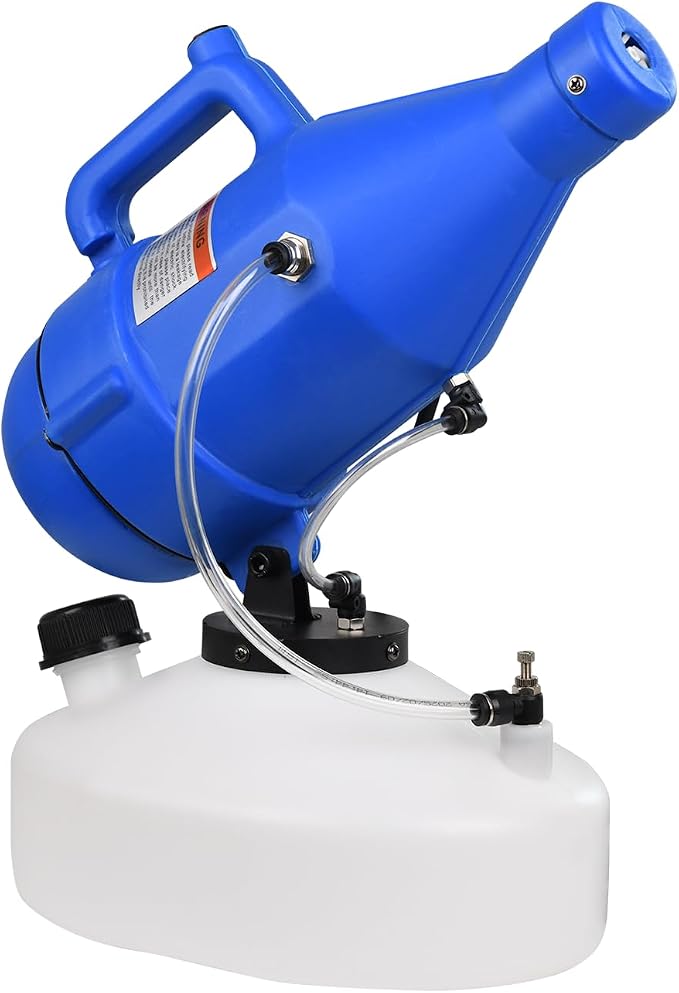 4.5L Portable ULV Fogger Machine with Adjustable Spray & 30ft Range, Handheld Cold Mist Disinfectant Sprayer, Lightweight Design for Hotels, Schools, Yards HESM-01