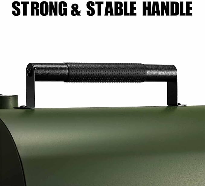 MAISON HUIS Small Charcoal Grill, Portable Tabletop BBQ Smoker for Outdoor Camping,Mini Grill with 9-Piece Stainless Steel Grill Tool Set for Tailgating Hiking Picnic (Green Kit)