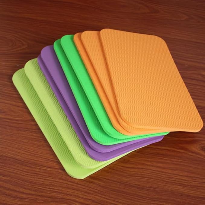 BESPORTBLE Exercise Kneeling Pad - Thick Tpe Knee Cushion for Yoga and Pilates Floor Workouts 13.38 X 6.69 X 0.23 Inch 12 Pieces Random Colors