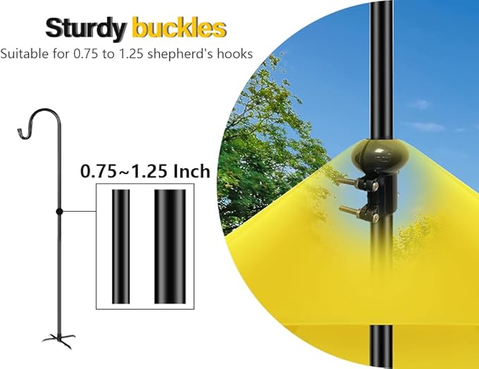 Squirrel Baffle, 19-inch Wide Squirrel Guard Stopper, Bird Feeder Squirrels Proof,Squirrel-Baffles for Shepherd's Hook(Yellow)