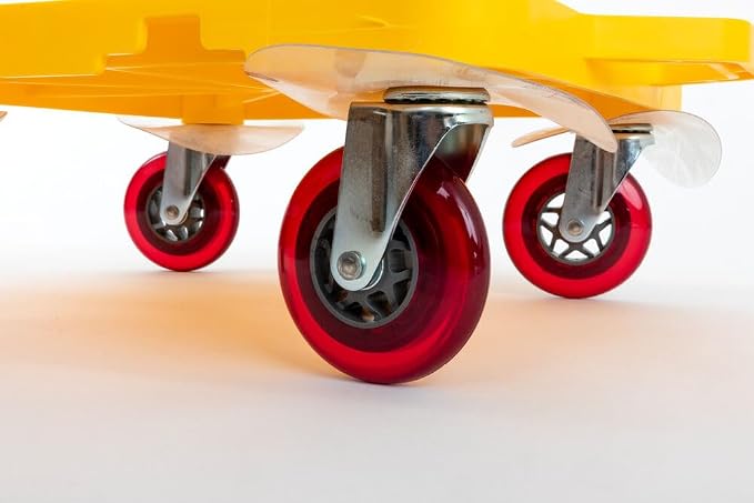 Cosom Scooter Board, 16 Inch Premium Sit & Scoot Board with 4 Inch Non-Marring Performance Wheels, Double Race Bearings, & Safety Handles, Physical Education Class Equipment