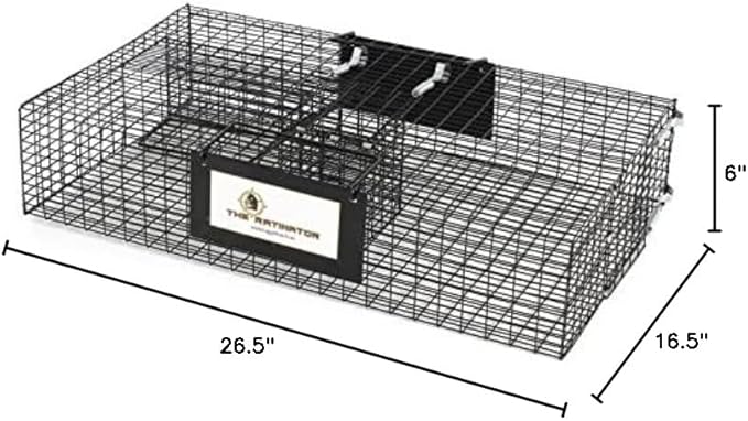 Rugged Ranch 4‑Pack Ratinator Multi‑Catch Rat Trap, Wire Cage, 26.5"x16.5"x6" Each - Live Catch‑and‑Release, 2‑Door Humane Rodent Control, No‑Poison Outdoor Use