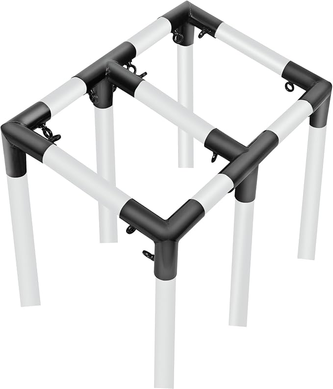 Aoneky 1-3/8 Inch Slant Roof Corner Canopy Fitting Kit, Heavy Duty Metal Frame Connector for DIY Canopy Carport Shed Gazebo Greenhouse, 4 6 8 10 Leg Options (6 Leg Kit)