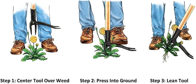 Grampa's Weeder + Grampa's Hand Weeder - Bundle The Original Stand Up Weed Puller & Grampa's Hand Weeder Tool for The Easiest & Most Effective Weed Removal Duos