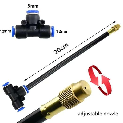 Drip Irrigation Kit Automatic Watering System for Potted Plants, 360 Degree Adjustable Copper Micro Sprinklers, Quick Connect Tubing Fittings for Garden, Lawn, Patio, Balcony(Timer Ⅱ)