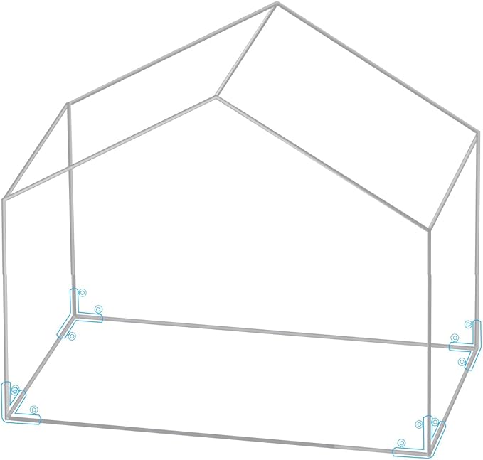 Aoneky 1'' Corner Canopy Fitting Couplers Kit - Fits 3/4" EMT - Frame Carport Connectors (4pcs 3 Way Fittings)