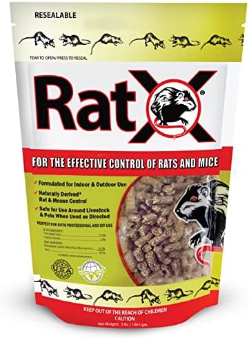 EcoClear Products 620102, RatX All-Natural Non-Toxic Humane Rat and Mouse Killer Pellets, 3 lb. Bag (Pack of 6)