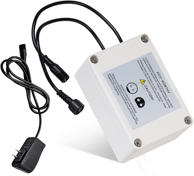 ECO-WORTHY Solar Fountain Water Pump Backup Battery 14.8V 2600mah for ECO-WORTHY 12Watt/25Watt Solar Fountain Pump Kit