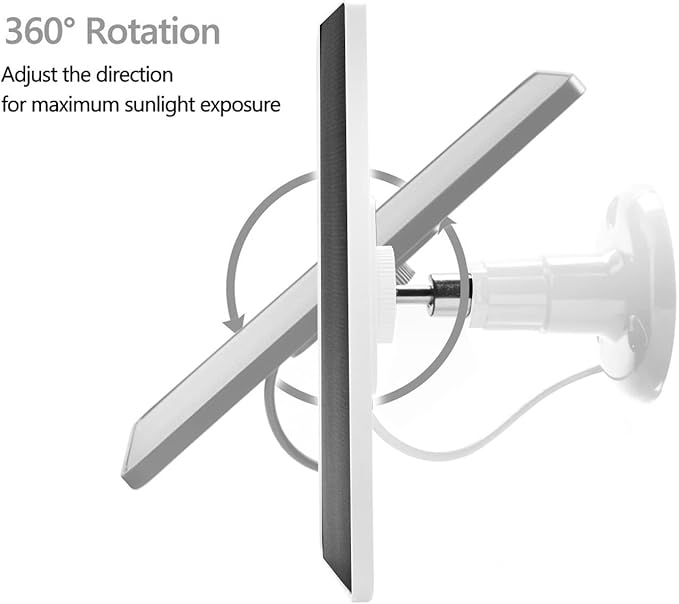 Solar Panel Camera Charger Fit for Bird Feeder, TP-Link Tapo TC82, Arlo Essential Spotlight 2nd Gen 3rd,Arlo Pro 6th，Roku Camera Plus, Ring Spotlight Cam Plus/Pro 5V 7W Solar Panel USB C Cable