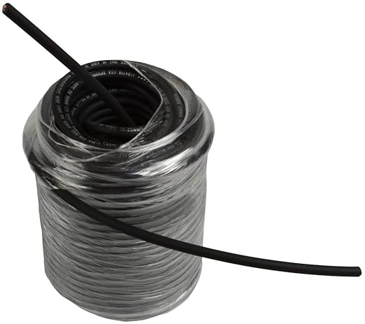 TEMCo 10 AWG Solar PV Wire, 125 ft Black, Bare Copper, Made in USA