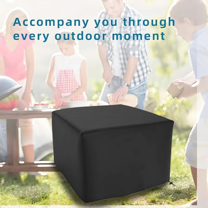 Square Fire Pit Cover for 29-32 Inch Firepit, Heavy Duty Outdoor Patio Fire Pit Table Cover, Gas Fire Pit Cover - Waterproof Dustproof Anti UV and Tear Resistant