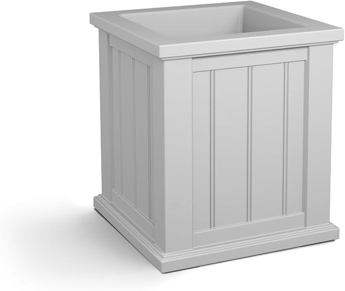 Mayne 4837W Cod Planter, White, 16" x 16" (4837-W)