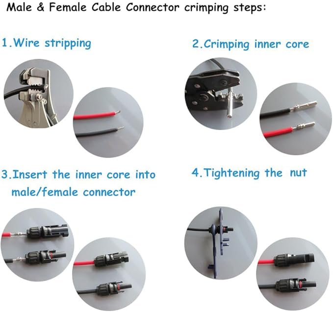 25Pairs / 50PCS Solar Connectors - Male & Female IP67 Waterproof Connector (25 Pairs Solar connectors)