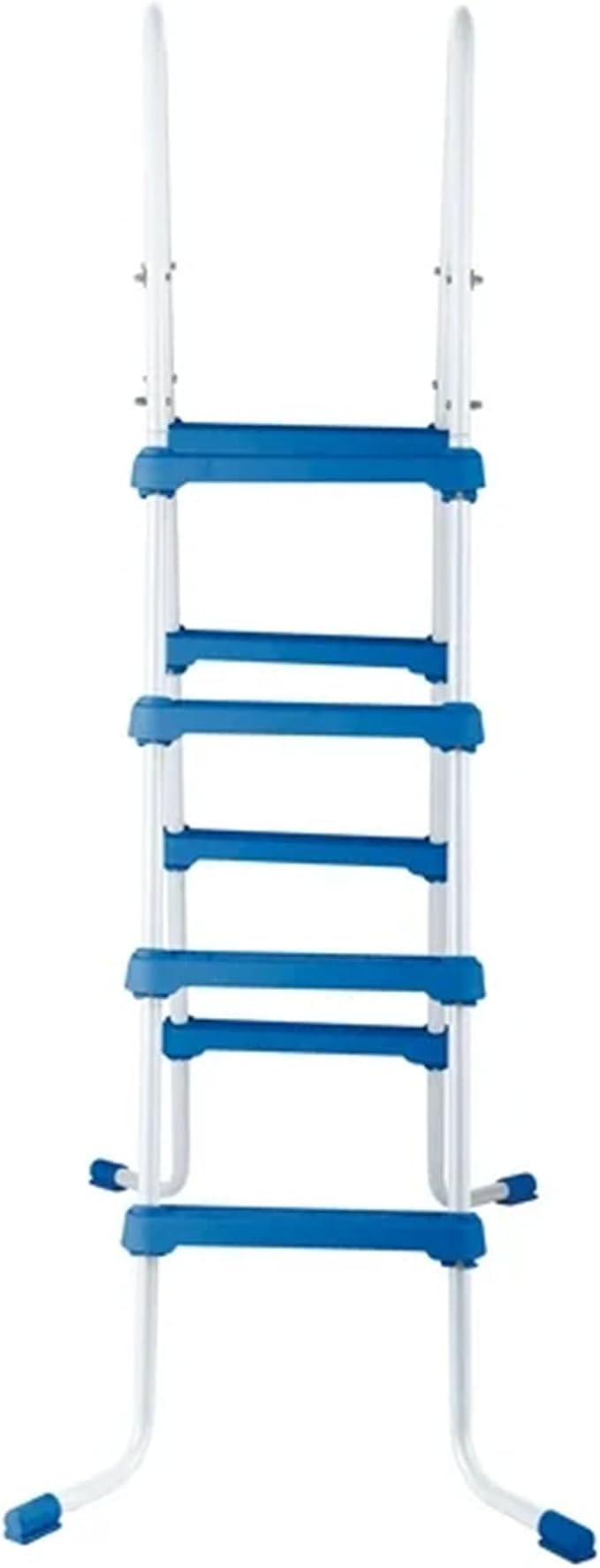 Funsicle 48 Inch SureStep 3 Stair Lightweight Steel Outdoor Above Ground Swimming Pool Ladder with Non Slip Feet for Outdoor Use, Blue/White