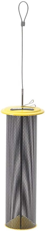 Birds Choice XTF32 Magnet Mesh Nyjer Feeder, Nyjer Tube Feeder w/ Hanging Cable, Small, Yellow