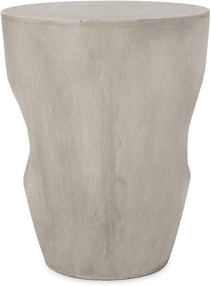 Christopher Knight Home Randall Outdoor Contemporary Lightweight Accent Side Table, Concrete Finish