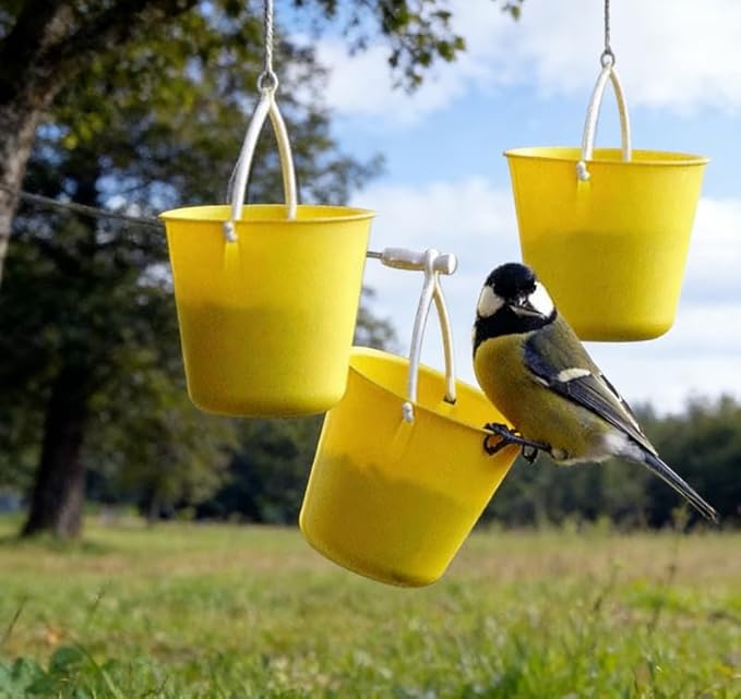 Ferris Wheel Hummingbird Feeder - 8 Spinning Basket Bird Feeder for Outdoors, Hanging Wild Bird Feeder with Dynamic Design Attracts Hummingbirds, Easy-Fill Weather-Resistant