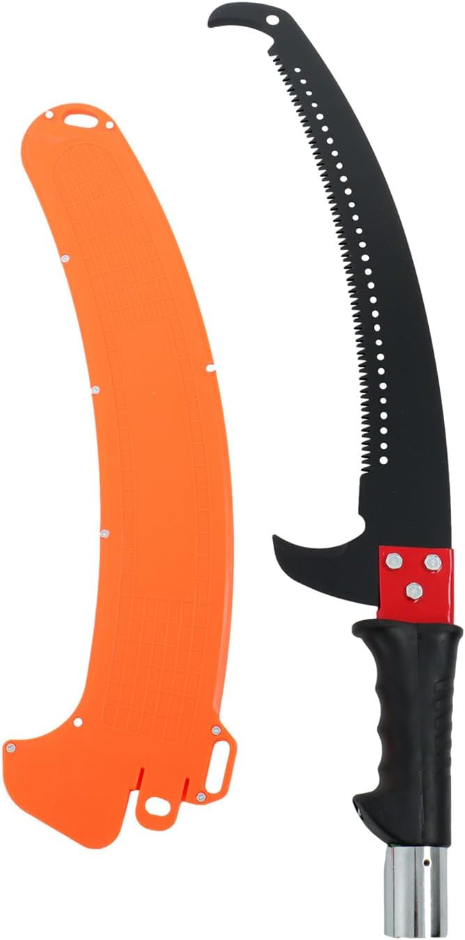 findmall 27ft Manual Pole Saw Extendable Tree Pruner Sharp Steel Blade High Branches Trimming for Pruning Palms and Shrubs with 8 Long Handles No with Scissors Green
